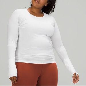 Lululemon White Swiftly Tech Long-Sleeve